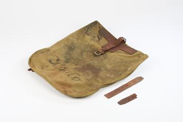 Canvas holder for breathing bag from 'Proto' model self-contained breathing rescue apparatus.