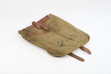 Canvas holder for breathing bag from 'Proto' model self-contained breathing rescue apparatus.