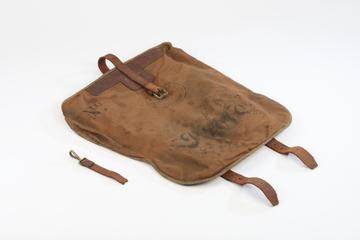 Canvas holder for breathing bag from 'Proto' model self-contained breathing rescue apparatus.