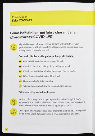 COVID-19 Public Information Booklet in Irish