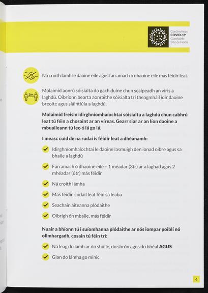 COVID-19 Public Information Booklet in Irish
