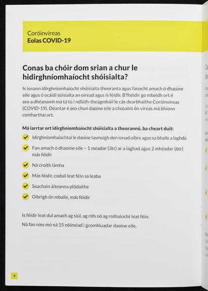 COVID-19 Public Information Booklet in Irish