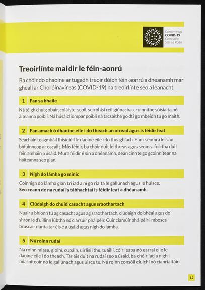 COVID-19 Public Information Booklet in Irish