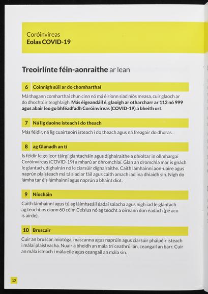 COVID-19 Public Information Booklet in Irish