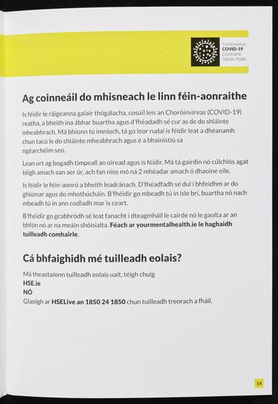COVID-19 Public Information Booklet in Irish