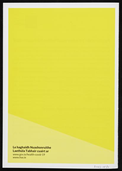 COVID-19 Public Information Booklet in Irish