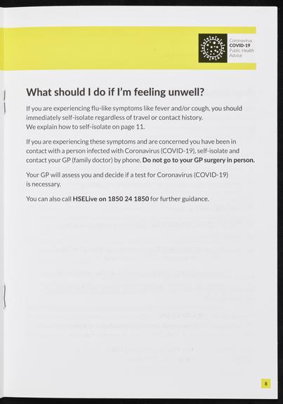 COVID-19 Public Information Booklet in English