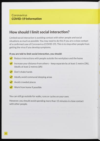 COVID-19 Public Information Booklet in English