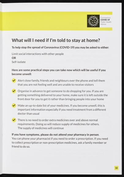 COVID-19 Public Information Booklet in English