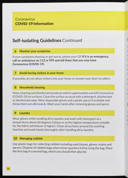 COVID-19 Public Information Booklet in English