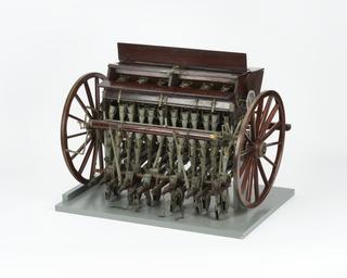 Model (Scale 1:4) of Garrett's patent general seed drill