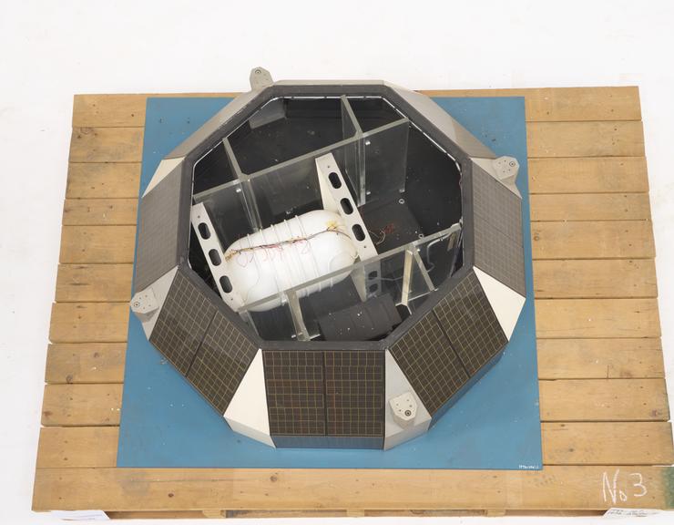 Mock-up of X3 satellite attitude control system