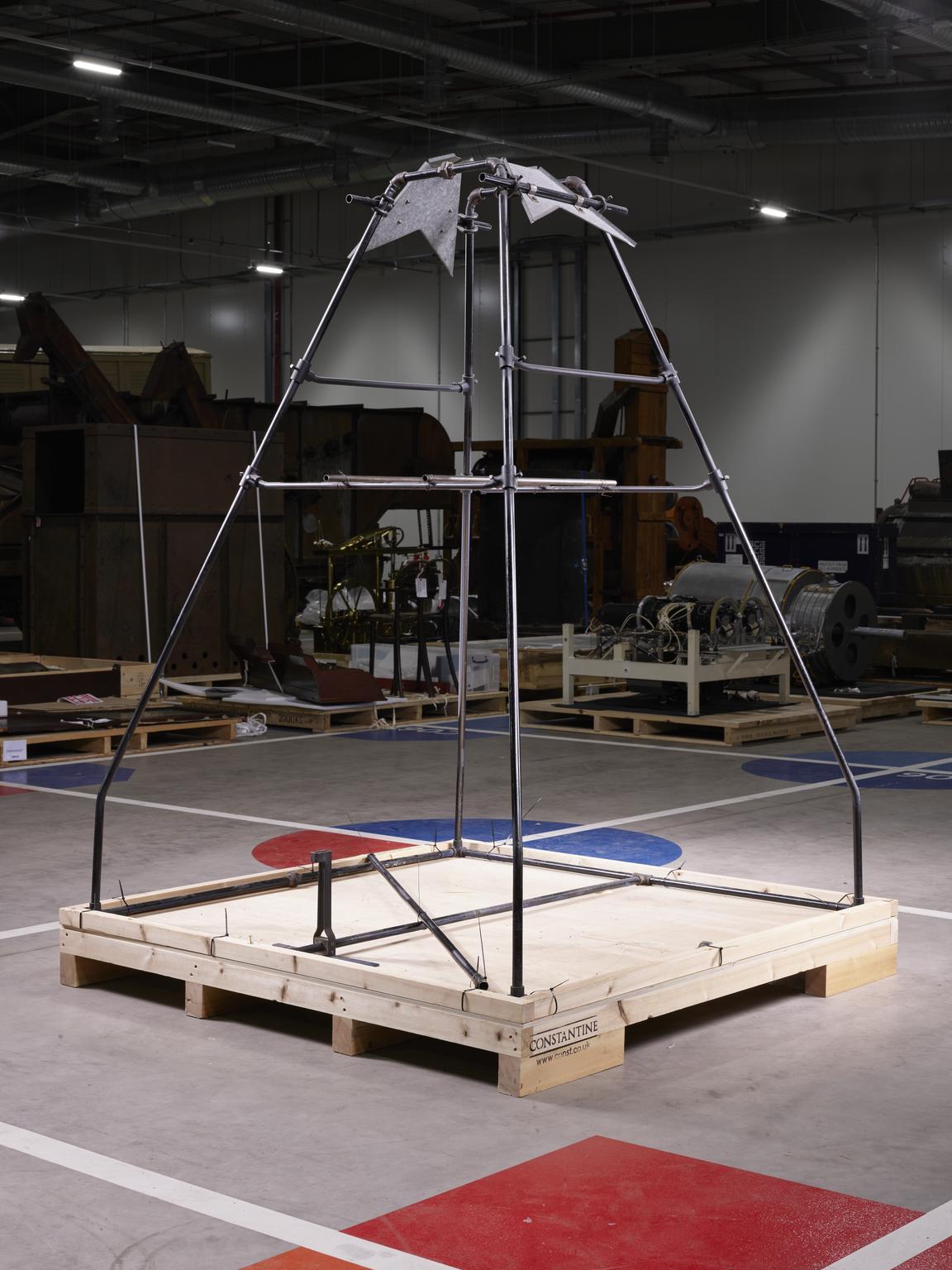 Replica R.H. Goddard liquid-fuel rocket and launch frame | Science ...