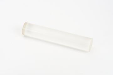 Demonstration models for sapphire stylus preparation, a sapphire blank (an acrylic cylinder)