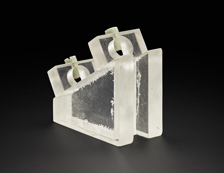 Plastic support from Sonicaid Vasoscan Doppler machine