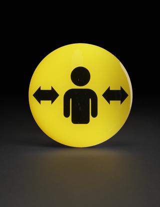 Please give me space' badge