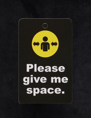 'Please give me space' card