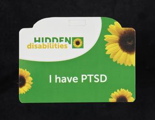 Hidden Disabilities card with the wording 'I have PTSD'
