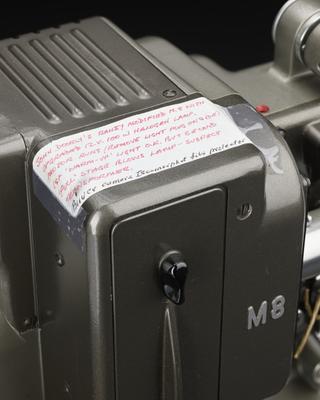 Bolex M8 projector modified for widescreen projection