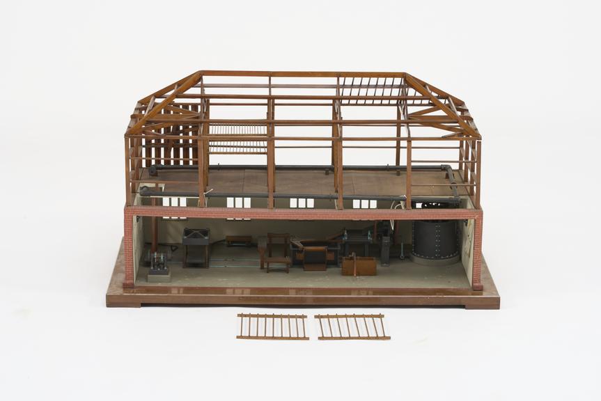 Model of  vat  plant for hand made paper, 1800-1900
