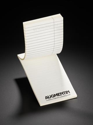 Advertising memo pad for Augmentin