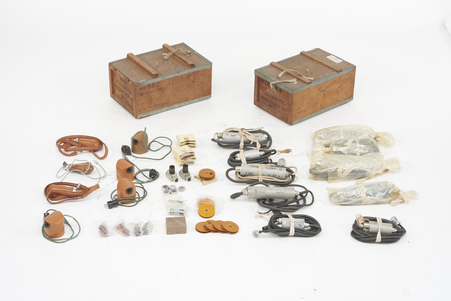 Tape Recorder Accessories from 1956 Antarctic Expedition