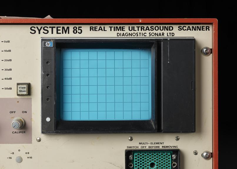 A System 85, Real-Time Ultrasound Scanner Unit.