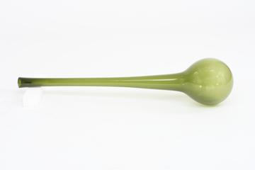 Dark green glass straight necked retort