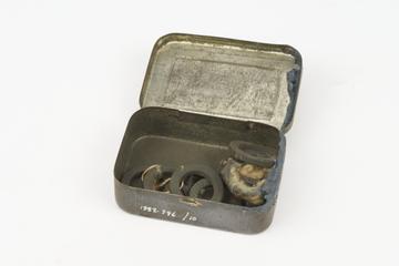 1 small tin of rubbers