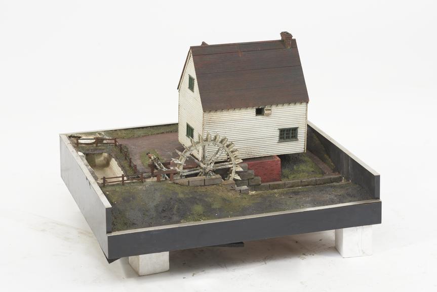 Model to illustrate water power:- One model of water mill