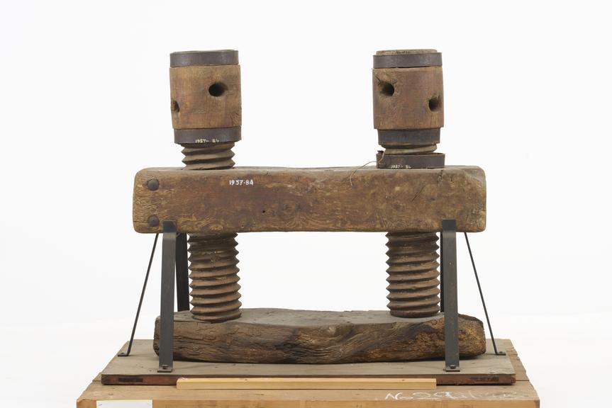 Two Wooden Screws from Cranbrook Windmill for jacking-up the windshaft