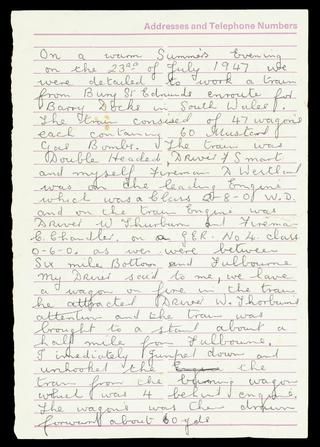 concerning the events of the 23rd July 1947