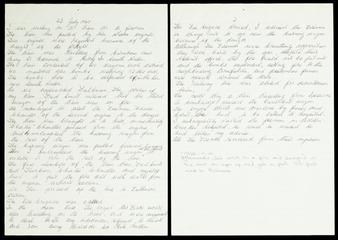 Douglas Edward Westland's diary