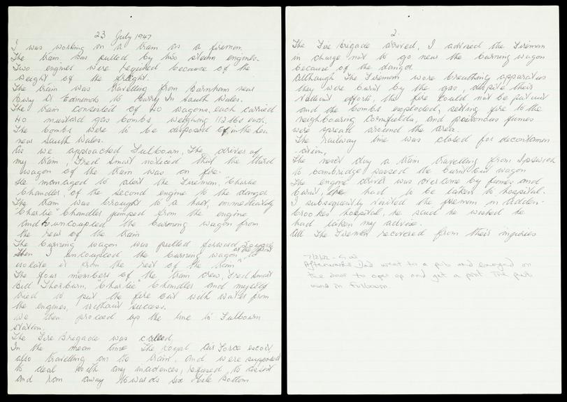 Douglas Edward Westland's diary