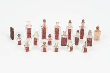 Parts from model Chinese pharmacy, China, 1881-1885