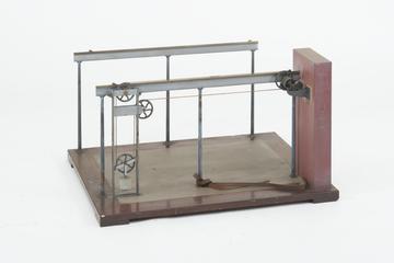 Base, with columns and rails and driving countershaft