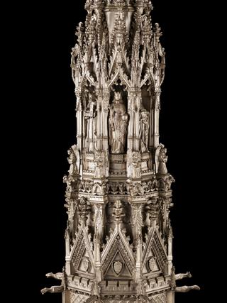 Silver model of the Eleanor Cross at Charing Cross Station