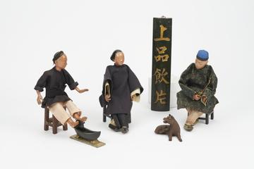 Parts from model Chinese pharmacy, China, 1881-1885