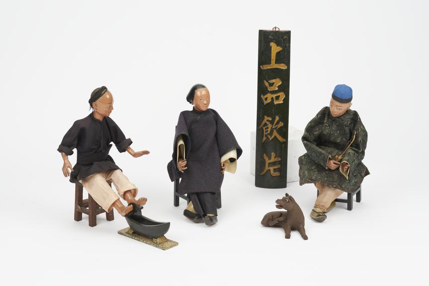Parts from model Chinese pharmacy, China, 1881-1885