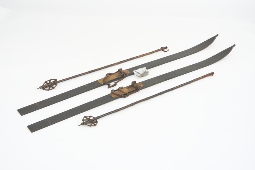 Pair of Antarctic exploration snow skis
