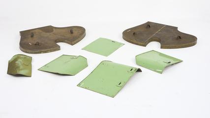Two paired sheet-metal covers and 5 other sheet-metal guards