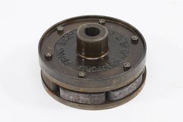 Example of interfacing leather band flexible flange coupling for 1 3/4" shaft