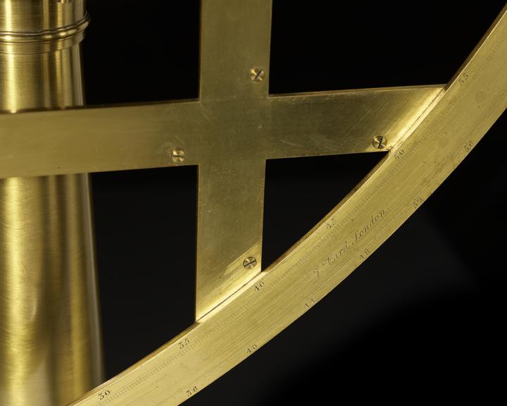 Brass quadrant with stand, 1771