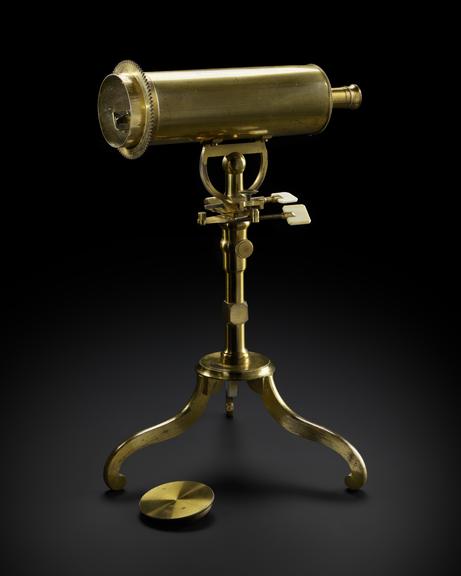 Cassegrain reflecting Telescope of 2 1/2-inch aperture with claw foot pillar stand