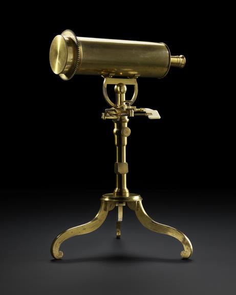 Cassegrain reflecting Telescope of 2 1/2-inch aperture with claw foot pillar stand