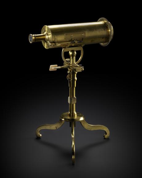 Cassegrain reflecting Telescope of 2 1/2-inch aperture with claw foot pillar stand