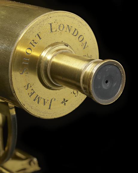 Cassegrain reflecting Telescope of 2 1/2-inch aperture with claw foot pillar stand