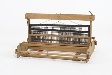 Table loom with two heddles