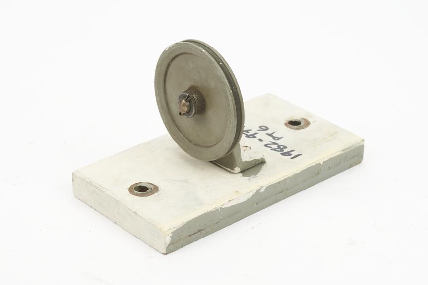 Pulley mounted on boards