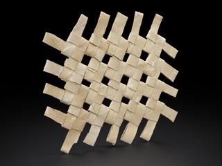 Woven mat created from cardboard packaging